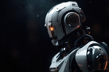 Fototapeta premium Futuristic robot. Generative AI.