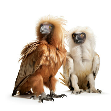 Manticores isolated on white background - Generative AI