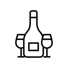 Wine icons. Vector Design Stock illustration.
