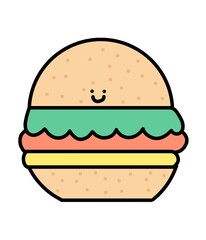 hamburger icon game with smile