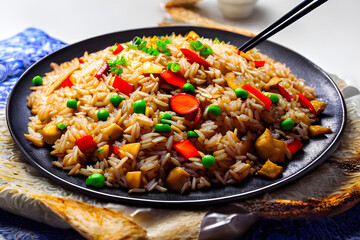 Fried Rice On A Plate Generative Art