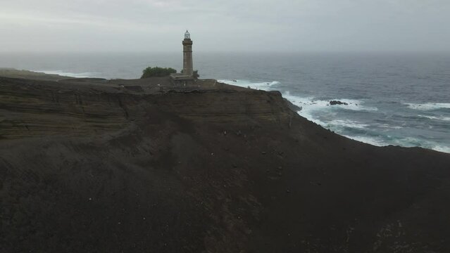 Lighthouse at Capelinhos in Faial, the Azores