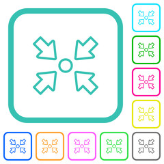 Centering object outline vivid colored flat icons