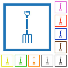 Pitchfork flat framed icons