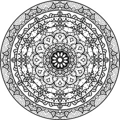 Mandala coloring page. vector mandala eps and image