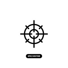 Obraz premium Target icon vector illustration logo template for many purpose. Isolated on white background.