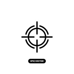 Target icon vector illustration logo template for many purpose. Isolated on white background.