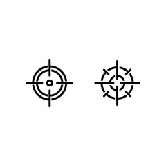 Target icon vector illustration logo template for many purpose. Isolated on white background.