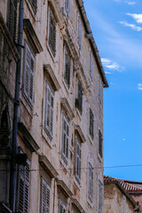 Fototapeta na wymiar Traditional old stone house in Mediterranean style in the center of Split, Croatia.