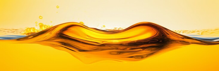 liquid gold motion blur panorama water created with Generative AI technology