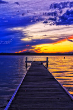 Murrays Beach jetty sky vert set © Taras Vyshnya