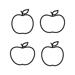 Apple icon vector illustration. Apple sign and symbols for web design.