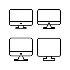 Computer icon vector illustration. computer monitor sign and symbol