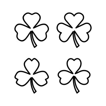Clover icon vector illustration. clover sign and symbol. four leaf clover icon.