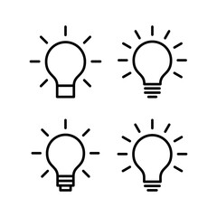 Lamp icon vector illustration. Light bulb sign and symbol. idea symbol.