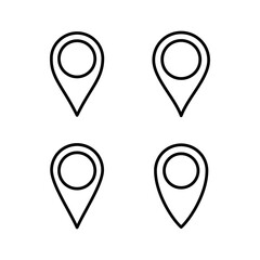 Pin icon vector illustration. Location sign and symbol. destination icon. map pin