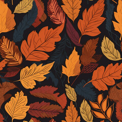 Seamless Autumn Leaves Pattern