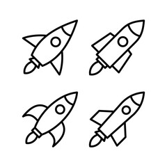 Rocket icon vector illustration. Startup sign and symbol. rocket launcher icon