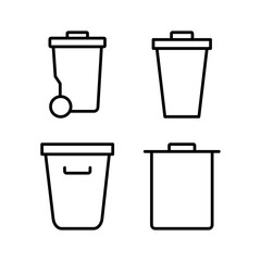 Trash icon vector illustration. trash can icon. delete sign and symbol.