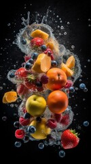Fruits in the Air - Colorful Fruit Explosion