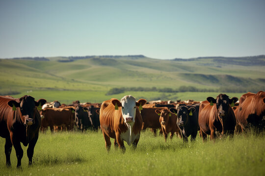 Cattle in the field - agribusiness - AI Technology