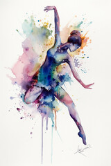 Dancer in watercolour
