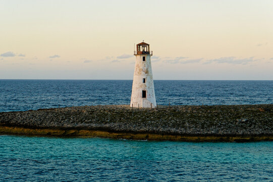 Lighthouse on Narrow Strip of Land