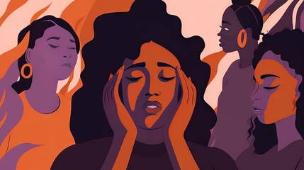 Thoughtful African American Woman Highlighting Mental Health Awareness Week