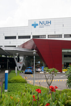 Singapore National University Hospital main building facade view