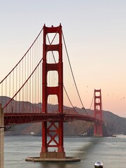 Sunset at Golden Gate Bridge in San Francisco California