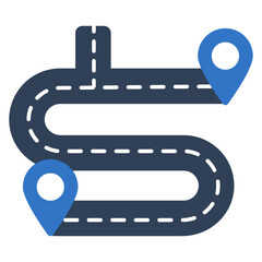 Premium design icon of road location 