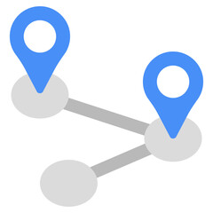 Perfect design icon of share route 