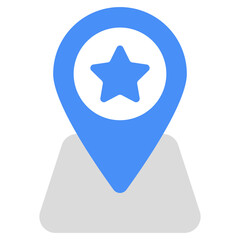 Star inside placeholder, icon of favorite location 