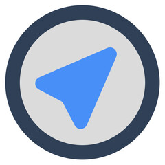 Modern design icon of navigation arrow 