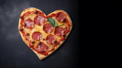 Love at First Slice: Heart-Shaped Pepperoni and Mozzarella Pizza