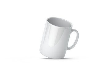 Mug Mockup with white background. Coffee mug white. 3D illustration, 3D rendering. 