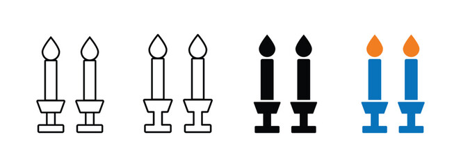 Shabbat  vector icons set  