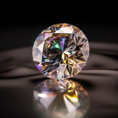 Fototapeta premium Radiant Cut Diamond with Brilliant Sparkle