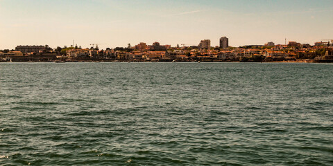 Fototapeta premium View of a beautiful seafront in Estoril, Portugal, Europe, on a sunny day