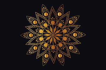 Luxury golden arabesque style mandala pattern background. Mandala template for page decoration cards, books, fabric, textiles, and wallpaper. Islamic background design.