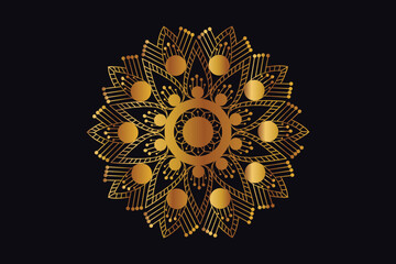 Luxury golden arabesque style mandala pattern background. Mandala template for page decoration cards, books, fabric, textiles, and wallpaper. Islamic background design.