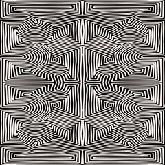 Seamless monochrome modern decorative pattern, ethnic lines.