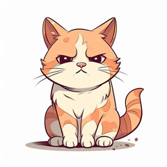 isolated illustration of a cat