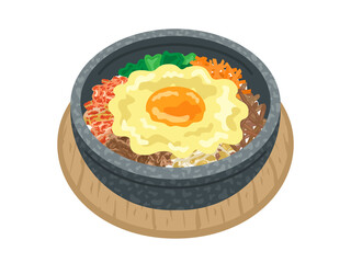 石焼き、チーズビビンバのイラスト