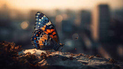 Obraz premium animals in the city - butterfly