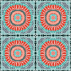 Retro Seamless tile pattern. 