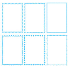 SET BORDER LINE PATTERN FRAME FOR BOOK PAGE DECORATION