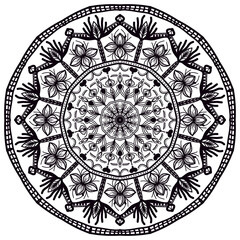 mandala circle pattern vintage decorative pattern indian skin painting tattoo oriental art