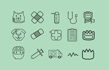 Pet Care Icon Set