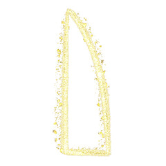 golden glitter organic shape